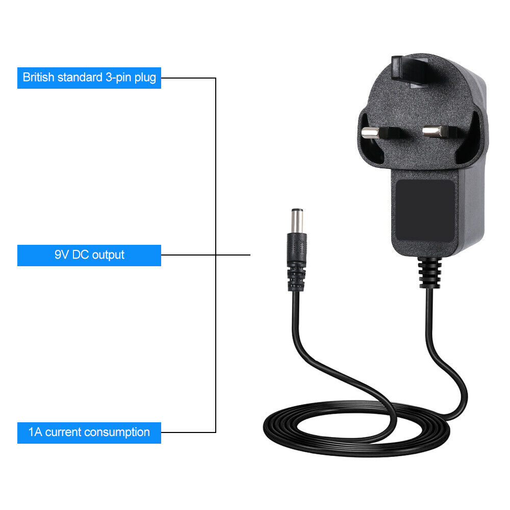 1 peça ac/dc 9v uk plug adapta - Power Tools Uk avaliação e preço